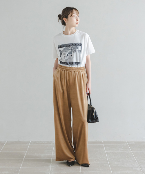 GREYCHORD(グレーコード)の「《NOBLE別注カラーあり》GREYCHORD/グレーコード ベロアイージーパンツ(その他パンツ・レディース・ライトグレー/ベージュ・X-SMALL)」の22枚目の写真