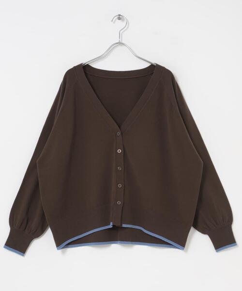 ITEMS URBANRESEARCH(アイテムズ アーバンリサーチ)の「ソフトタッチハイショクカーディガン(カーディガン/ボレロ・レディース・ブラウン/ネイビー/ライトベージュ・FREE)」の4枚目の写真