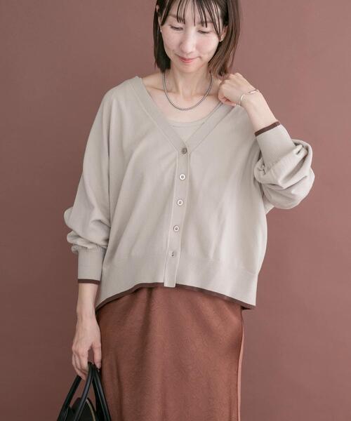 ITEMS URBANRESEARCH(アイテムズ アーバンリサーチ)の「ソフトタッチハイショクカーディガン(カーディガン/ボレロ・レディース・ブラウン/ネイビー/ライトベージュ・FREE)」の10枚目の写真