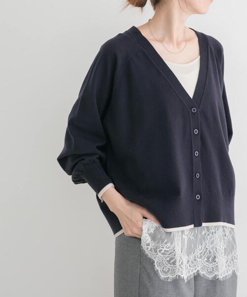 ITEMS URBANRESEARCH(アイテムズ アーバンリサーチ)の「ソフトタッチハイショクカーディガン(カーディガン/ボレロ・レディース・ブラウン/ネイビー/ライトベージュ・FREE)」の18枚目の写真
