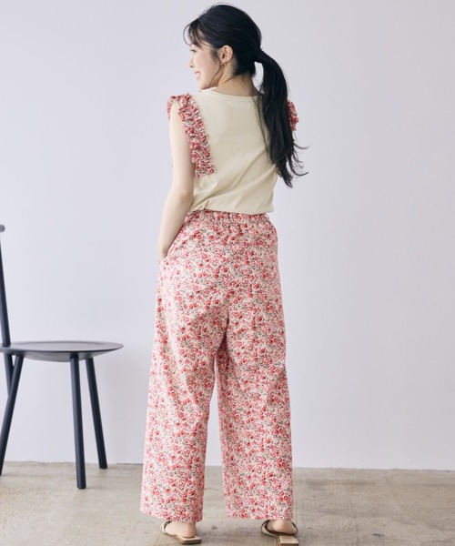 COHINA(コヒナ)の「【COHINA MADE WITH LIBERTY FABRIC】リボンベルトイージーパンツ 【低身長・小柄女性】(その他パンツ・レディース・ブルー/レッド・SHORT/REGULAR)」の9枚目の写真