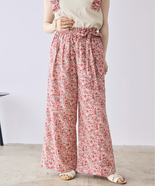 COHINA(コヒナ)の「【COHINA MADE WITH LIBERTY FABRIC】リボンベルトイージーパンツ 【低身長・小柄女性】(その他パンツ・レディース・ブルー/レッド・SHORT/REGULAR)」の10枚目の写真