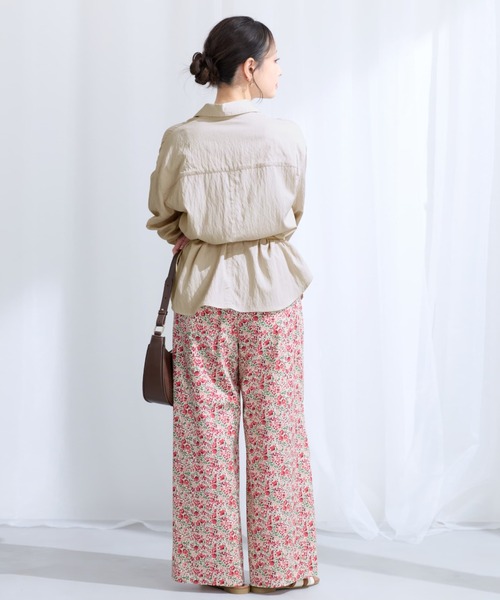 COHINA(コヒナ)の「【COHINA MADE WITH LIBERTY FABRIC】リボンベルトイージーパンツ 【低身長・小柄女性】(その他パンツ・レディース・ブルー/レッド・SHORT/REGULAR)」の11枚目の写真