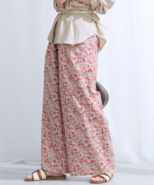 COHINA(コヒナ)の「【COHINA MADE WITH LIBERTY FABRIC】リボンベルトイージーパンツ 【低身長・小柄女性】(その他パンツ・レディース・ブルー/レッド・SHORT/REGULAR)」の13枚目の写真