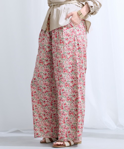 COHINA(コヒナ)の「【COHINA MADE WITH LIBERTY FABRIC】リボンベルトイージーパンツ 【低身長・小柄女性】(その他パンツ・レディース・ブルー/レッド・SHORT/REGULAR)」の14枚目の写真