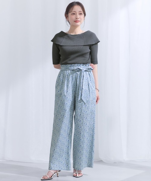COHINA(コヒナ)の「【COHINA MADE WITH LIBERTY FABRIC】リボンベルトイージーパンツ 【低身長・小柄女性】(その他パンツ・レディース・ブルー/レッド・SHORT/REGULAR)」の16枚目の写真