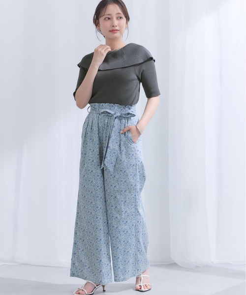 COHINA(コヒナ)の「【COHINA MADE WITH LIBERTY FABRIC】リボンベルトイージーパンツ 【低身長・小柄女性】(その他パンツ・レディース・ブルー/レッド・SHORT/REGULAR)」の18枚目の写真