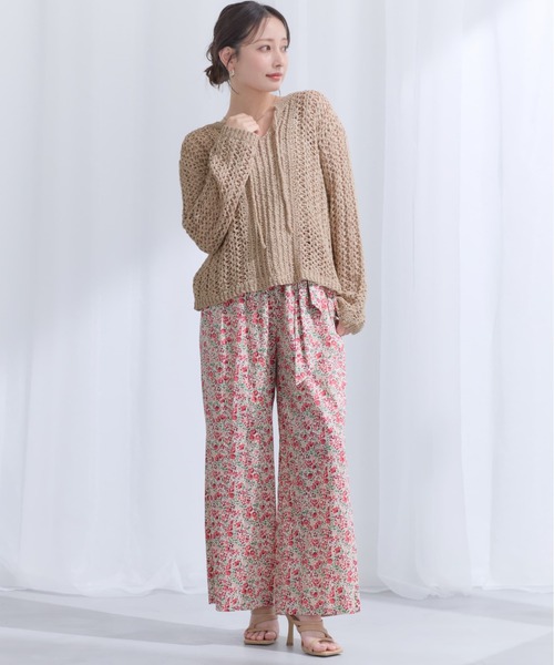 COHINA(コヒナ)の「【COHINA MADE WITH LIBERTY FABRIC】リボンベルトイージーパンツ 【低身長・小柄女性】(その他パンツ・レディース・ブルー/レッド・SHORT/REGULAR)」の20枚目の写真