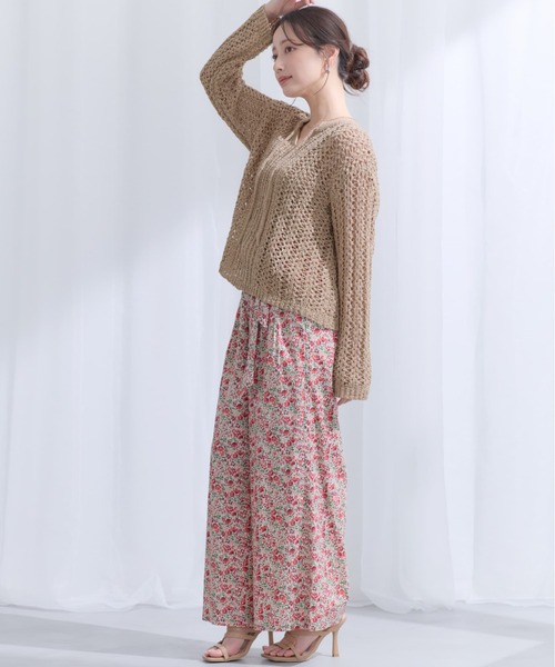 COHINA(コヒナ)の「【COHINA MADE WITH LIBERTY FABRIC】リボンベルトイージーパンツ 【低身長・小柄女性】(その他パンツ・レディース・ブルー/レッド・SHORT/REGULAR)」の21枚目の写真