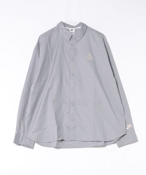 NIKE(ナイキ)の「NIKE ナイキ M CLB OXFORD LS NCC ロングスリーブ シャツ IQ6244 067CMT GY/SNDRF(シャツ/ブラウス・メンズ・グレー・LARGE/MEDIUM/SMALL/XX-LARGE/X-LARGE)」の1枚目の写真