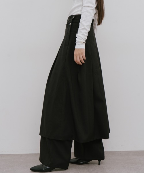 HANNE（アン）の「スカートレイヤードパンツ（その他パンツ・レディース・ブラック/グレー・S/M）」の17枚目の写真