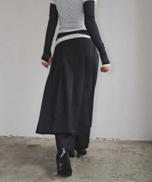 HANNE（アン）の「スカートレイヤードパンツ（その他パンツ・レディース・ブラック/グレー・S/M）」の16枚目の写真