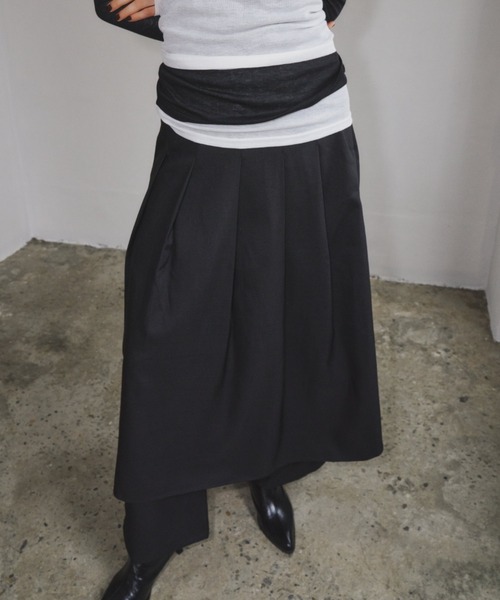 HANNE（アン）の「スカートレイヤードパンツ（その他パンツ・レディース・ブラック/グレー・S/M）」の11枚目の写真