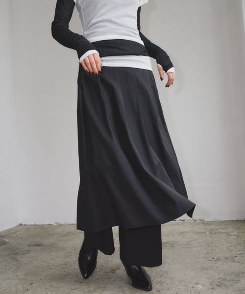 HANNE（アン）の「スカートレイヤードパンツ（その他パンツ・レディース・ブラック/グレー・S/M）」の14枚目の写真