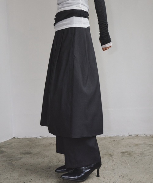 HANNE（アン）の「スカートレイヤードパンツ（その他パンツ・レディース・ブラック/グレー・S/M）」の13枚目の写真
