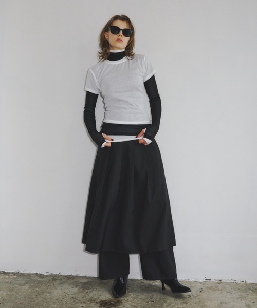 HANNE（アン）の「スカートレイヤードパンツ（その他パンツ・レディース・ブラック/グレー・S/M）」の10枚目の写真
