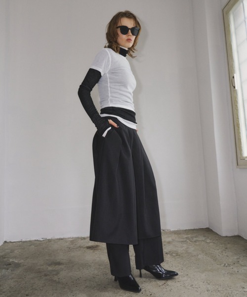 HANNE（アン）の「スカートレイヤードパンツ（その他パンツ・レディース・ブラック/グレー・S/M）」の9枚目の写真