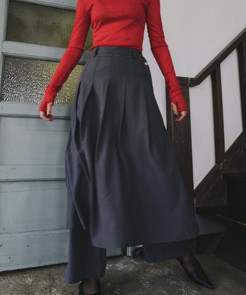 HANNE（アン）の「スカートレイヤードパンツ（その他パンツ・レディース・ブラック/グレー・S/M）」の7枚目の写真
