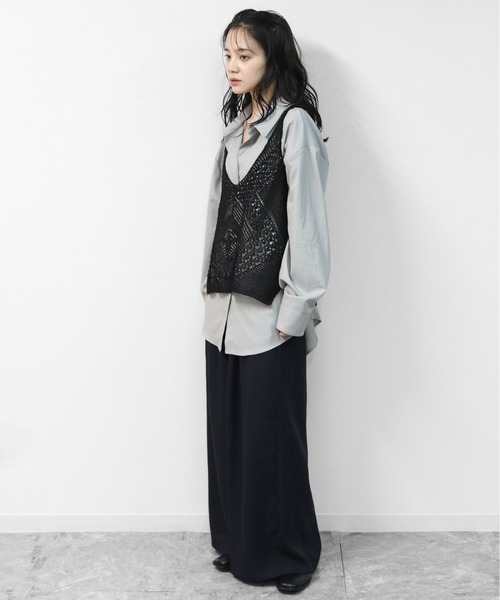 THE CELL.(ザセルドット)の「クロシェベスト CROCHET VEST(ベスト・レディース・ブラック・FREE)」の8枚目の写真