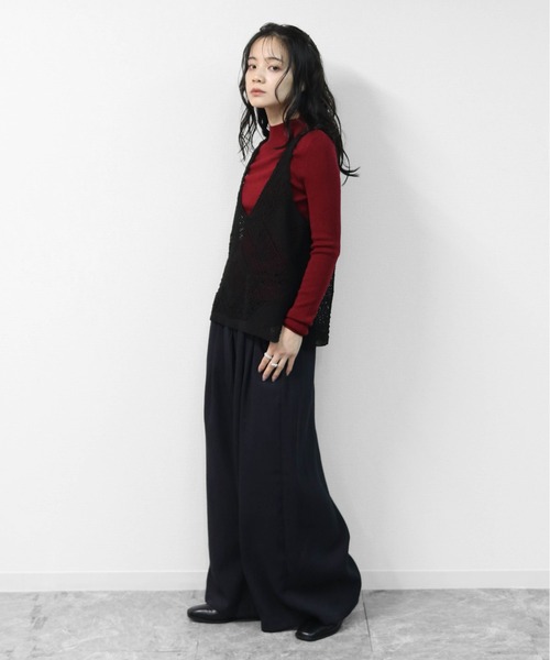 THE CELL.(ザセルドット)の「クロシェベスト CROCHET VEST(ベスト・レディース・ブラック・FREE)」の12枚目の写真