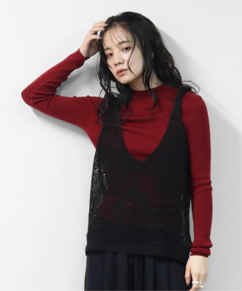 THE CELL.(ザセルドット)の「クロシェベスト CROCHET VEST(ベスト・レディース・ブラック・FREE)」の10枚目の写真
