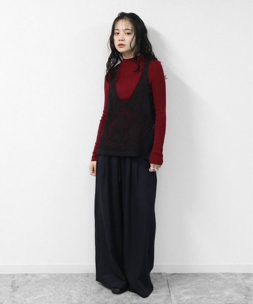 THE CELL.(ザセルドット)の「クロシェベスト CROCHET VEST(ベスト・レディース・ブラック・FREE)」の11枚目の写真