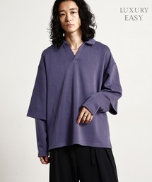 【LUXURY+EASY】<接触冷感/吸水速乾>SKIPPER FAKE LAYERED T-SHIRTS/ラグイージースキッパーフェイクレイヤードTシャツ