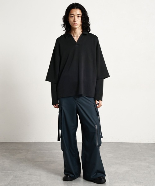 RAGEBLUE（レイジブルー）の「【LUXURY＋EASY】＜接触冷感/吸水速乾＞SKIPPER FAKE LAYERED T-SHIRTS/ラグイージースキッパーフェイクレイヤードTシャツ（Tシャツ/カットソー・メンズ・パープル/ブラック/グレー・MEDIUM/LARGE）」の4枚目の写真