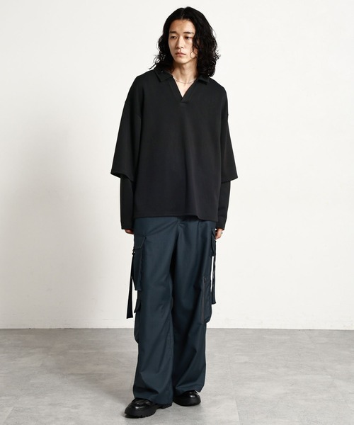 RAGEBLUE（レイジブルー）の「【LUXURY＋EASY】＜接触冷感/吸水速乾＞SKIPPER FAKE LAYERED T-SHIRTS/ラグイージースキッパーフェイクレイヤードTシャツ（Tシャツ/カットソー・メンズ・パープル/ブラック/グレー・MEDIUM/LARGE）」の7枚目の写真