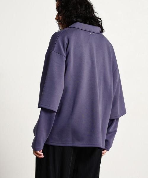 RAGEBLUE（レイジブルー）の「【LUXURY＋EASY】＜接触冷感/吸水速乾＞SKIPPER FAKE LAYERED T-SHIRTS/ラグイージースキッパーフェイクレイヤードTシャツ（Tシャツ/カットソー・メンズ・パープル/ブラック/グレー・MEDIUM/LARGE）」の14枚目の写真