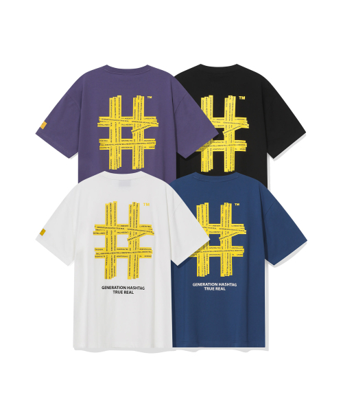 BEENTRILL(ビントリル)の「テーピングハッシュタグオーバーサイズ半袖Tシャツ(オフホワイト)(Tシャツ/カットソー・レディース・その他・SMALL/MEDIUM/LARGE/X-LARGE/2XL)」の5枚目の写真