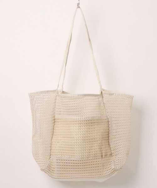 TONE SELECT GOODS(トーンセレクトグッズ)の「urbanfemine./大容量 メッシュトートバッグ プールバッグ ビーチバッグ スパバッグ レディース U7637(トートバッグ・レディース・ブラック/ピンク/アイボリー/ブラウン・FREE)」の13枚目の写真