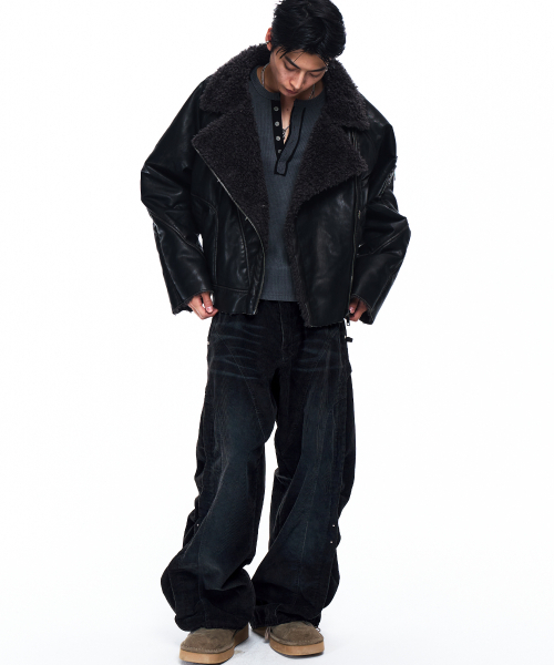 RSSC（アールエスエスシー）の「INCISION WASHED CORDUROY PANTS - BLACK（その他パンツ・レディース・その他・1/2）」の5枚目の写真