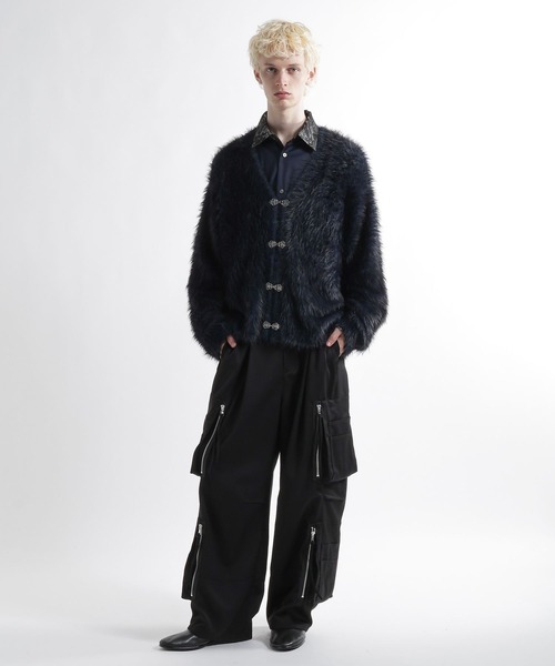 HARE（ハレ）の「【SET UP対応】ZIPユーティリティカーゴパンツ(HARE)（カーゴパンツ・メンズ・レッド/ブラック/グレー・MEDIUM/SMALL）」の7枚目の写真
