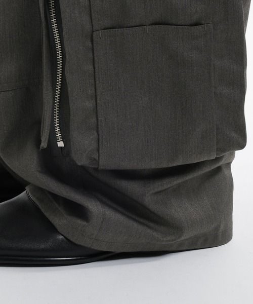 HARE（ハレ）の「【SET UP対応】ZIPユーティリティカーゴパンツ(HARE)（カーゴパンツ・メンズ・レッド/ブラック/グレー・MEDIUM/SMALL）」の18枚目の写真