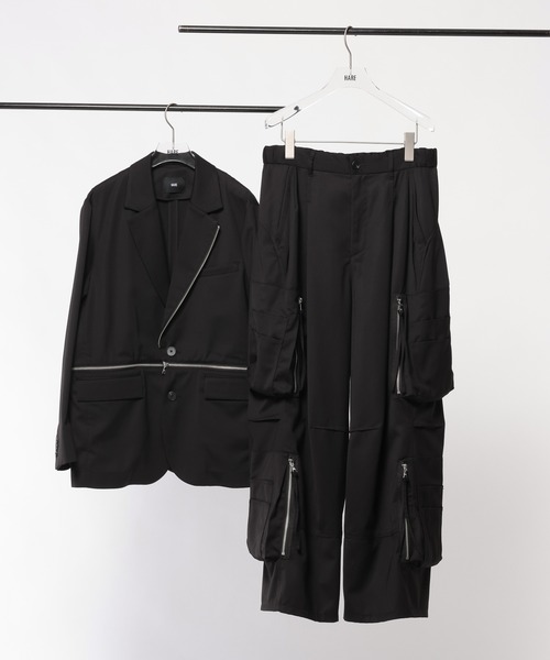 HARE（ハレ）の「【SET UP対応】ZIPユーティリティカーゴパンツ(HARE)（カーゴパンツ・メンズ・レッド/ブラック/グレー・MEDIUM/SMALL）」の20枚目の写真