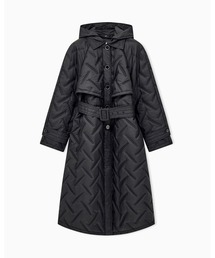 EMPORIO ARMANI | 【エンポリオ アルマーニ】レギュラーフィット ベルト付き キルティング ダウンコート(ダウンジャケット/コート)
