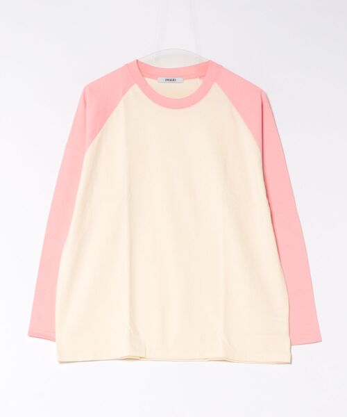 IMARI(イマリ)の「【 IMARI / イマリ 】 ラグランスリーブ オーバーサイズ ロンT(Tシャツ/カットソー・レディース・ブルー/ピンク/ブラウン/ブラック×ピンク・FREE)」の15枚目の写真