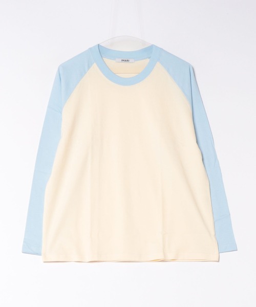 IMARI(イマリ)の「【 IMARI / イマリ 】 ラグランスリーブ オーバーサイズ ロンT(Tシャツ/カットソー・レディース・ブルー/ピンク/ブラウン/ブラック×ピンク・FREE)」の13枚目の写真
