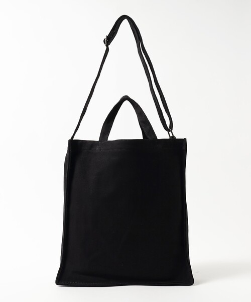 BEAMS HEART（ビームスハート）の「キャンバス スクエア 2WAY トートバッグ（トートバッグ・メンズ・オフホワイト/ブラック・ONE SIZE）」の8枚目の写真