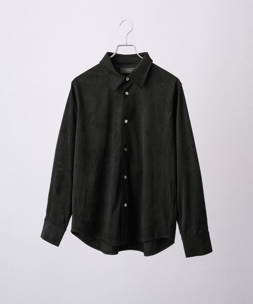CLEL（クレイル）の「【CLEL】Double Tech Fade Regular Collar Shirt / ダブルテックフェード レギュラーカラーシャツ【セットアップ対応】（シャツ/ブラウス・メンズ・チャコールグレー/グレイッシュベージュ/ブラック/ブラウン・L/XS/S/M）」の11枚目の写真