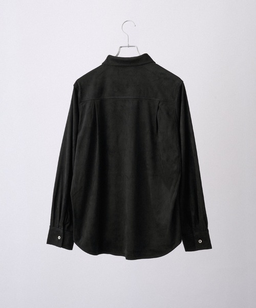 CLEL（クレイル）の「【CLEL】Double Tech Fade Regular Collar Shirt / ダブルテックフェード レギュラーカラーシャツ【セットアップ対応】（シャツ/ブラウス・メンズ・チャコールグレー/グレイッシュベージュ/ブラック/ブラウン・L/XS/S/M）」の12枚目の写真