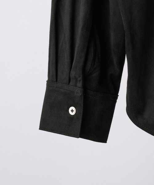 CLEL（クレイル）の「【CLEL】Double Tech Fade Regular Collar Shirt / ダブルテックフェード レギュラーカラーシャツ【セットアップ対応】（シャツ/ブラウス・メンズ・チャコールグレー/グレイッシュベージュ/ブラック/ブラウン・L/XS/S/M）」の17枚目の写真