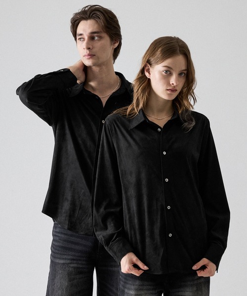 CLEL（クレイル）の「【CLEL】Double Tech Fade Regular Collar Shirt / ダブルテックフェード レギュラーカラーシャツ【セットアップ対応】（シャツ/ブラウス・メンズ・チャコールグレー/グレイッシュベージュ/ブラック/ブラウン・L/XS/S/M）」の20枚目の写真