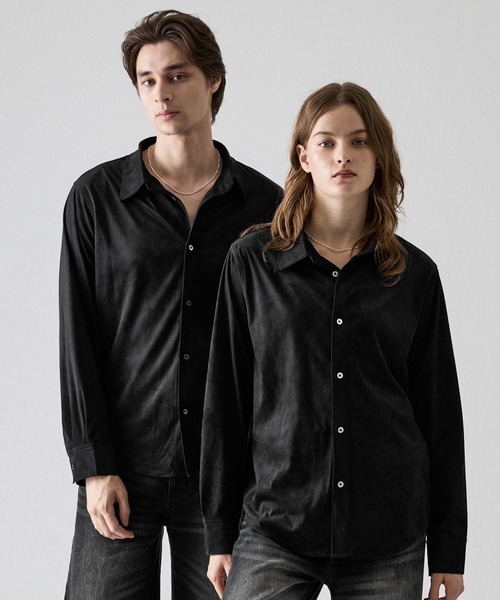 CLEL（クレイル）の「【CLEL】Double Tech Fade Regular Collar Shirt / ダブルテックフェード レギュラーカラーシャツ【セットアップ対応】（シャツ/ブラウス・メンズ・チャコールグレー/グレイッシュベージュ/ブラック/ブラウン・L/XS/S/M）」の19枚目の写真