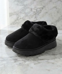 オンニエラマ ボリュームファー厚底タンクソールサボシューズ