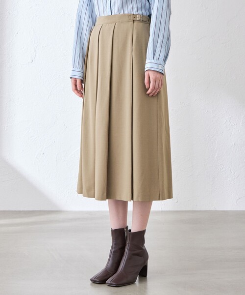MACKINTOSH LONDON（マッキントッシュ ロンドン）の「【婦人画報10月号掲載】ブライトハンマーサテンスカート（スカート・レディース・ブラウン系その他/ネイビー・36/38）」の9枚目の写真