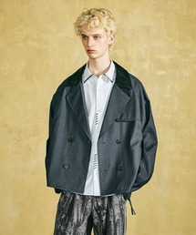 【合成皮革】レザーキリカエトレンチブルゾン(HARE)