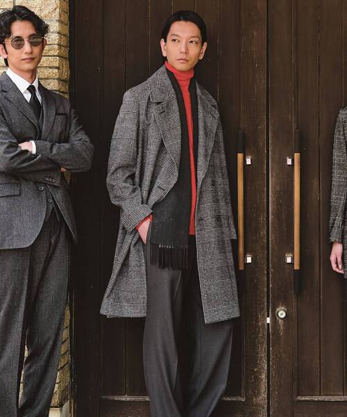 TAKEO KIKUCHI(タケオキクチ)の「【BOWLER HAT LABEL】ウォームストレッチ ワイドパンツ(スラックス・メンズ・ダークブラウン/チャコールグレー・02/03/04)」の8枚目の写真