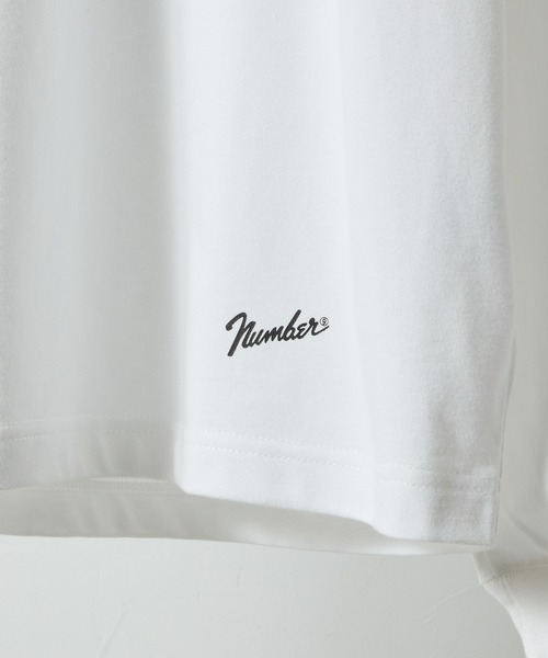 NUMBER (N)INE(ナンバーナイン)の「BASIC HEM PRINTED POCKET L/S T-SHIRT / ベーシック ワンポイント ロゴプリント ポケット ロンT(Tシャツ/カットソー・メンズ・ホワイト/ブラック/チャコール・M/L/XL)」の8枚目の写真